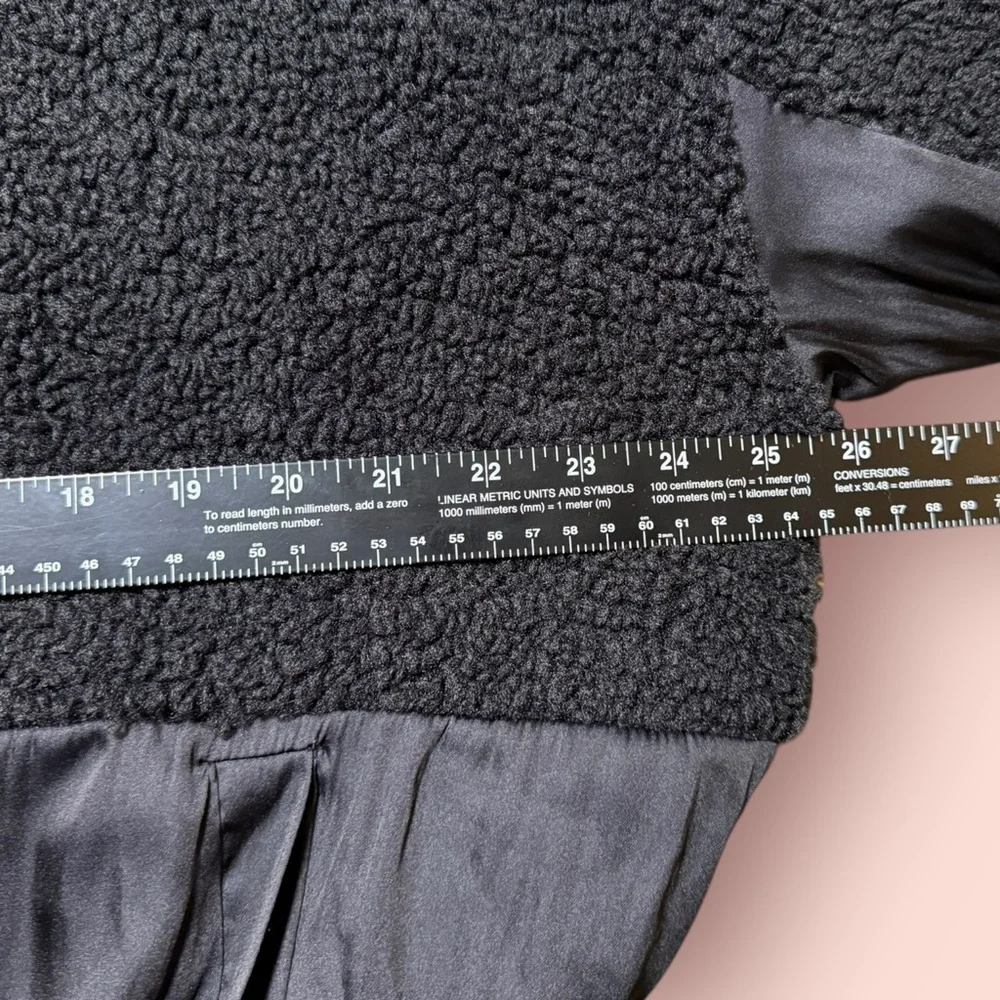 Cotton-On Body Women's Black Sherpa Fleece Zip-Up Jacket Size M Casual - Picture 7 of 9